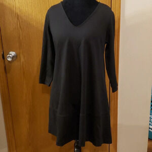 Hatch the nines black maternity mini dress long sleeve flattering